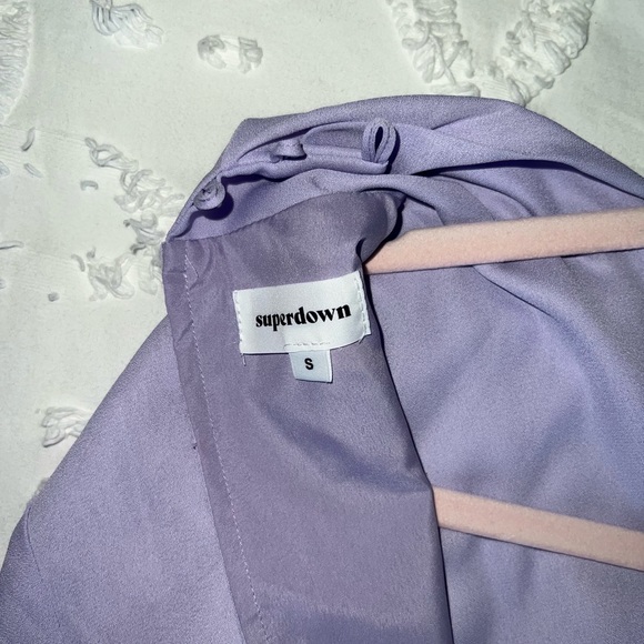 Revolve Superdown Kaycie Drape Neck Romper in Lilac - Picture 6 of 7